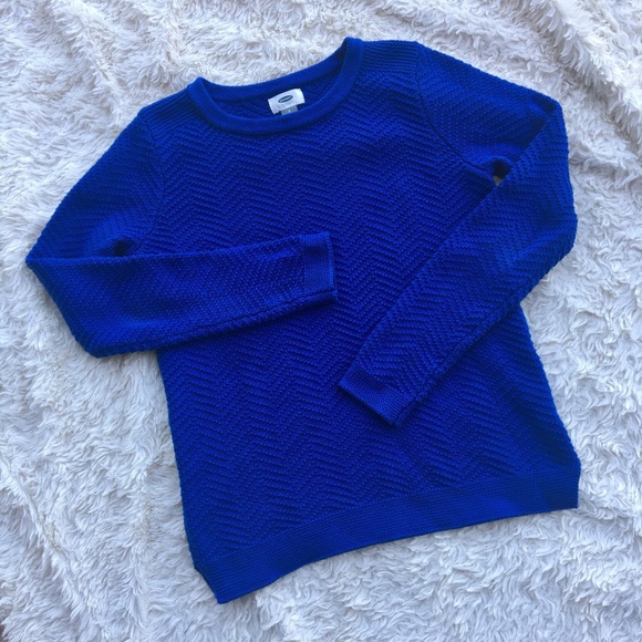 Old Navy Sweaters - OLD NAVY Chevron Knit Cobalt Sweater